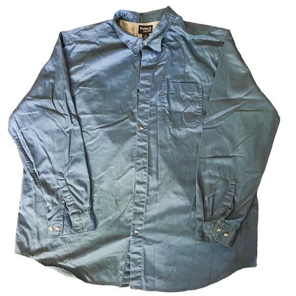 Gander Mountain Guide Series Long Sleeve Navy Button UP RN 85856 - Picture 1 of 11